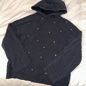 Zara rhinestone black hoodie